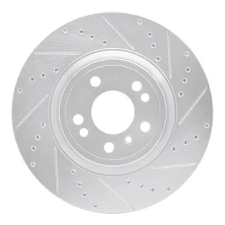 R1 Concepts EDZ-63144R Brake Rotor Drilled and Slotted Silver